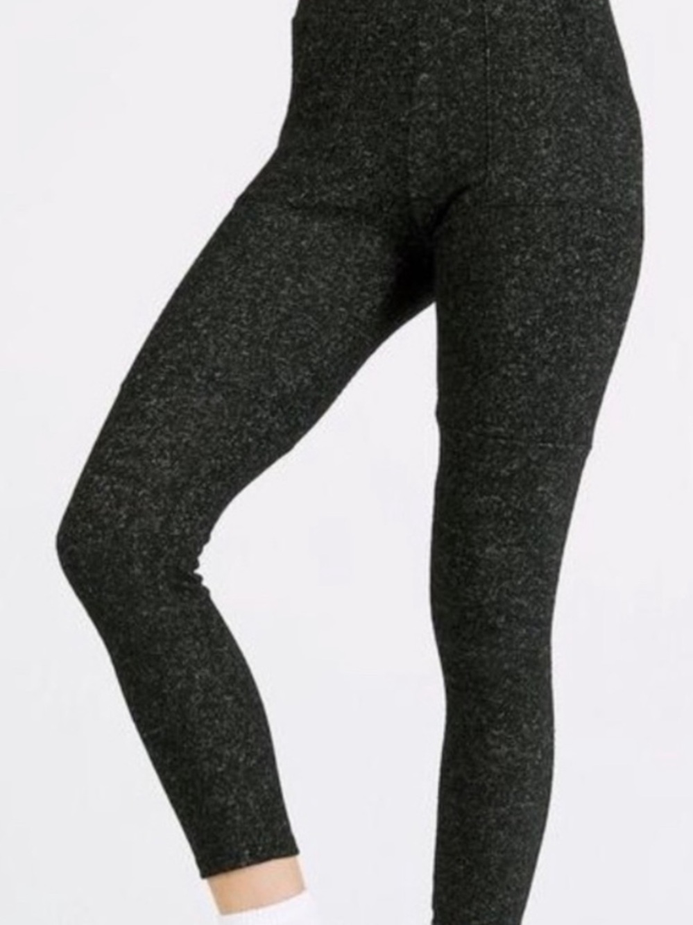 Joah Brown charcoal gray heathered high waist ribbed soft cozy lounge leggings